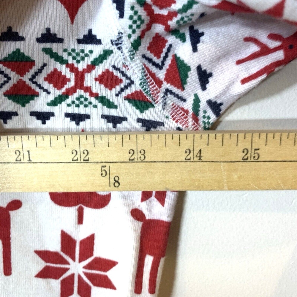 Hanna Andersson Pajama Top Womens XXL Reindeer Christmas PJ Holiday Red White - Picture 2 of 9